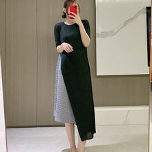 Miyake Irregular Long Sleeve Top Women's 2025 Spring and Autumn Design Solid Color Loose Casual Easiest for Match Bat Sleeve T-Shirt