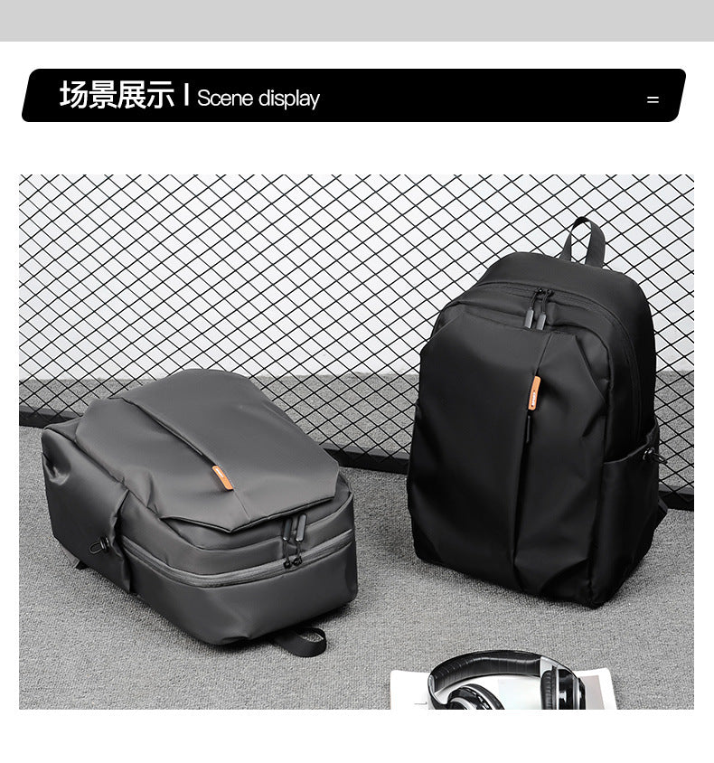 Casual Men's Backpack Cross-border Simple All-match 14-inch Backpack Uab Charging Holes Student Book Backpack