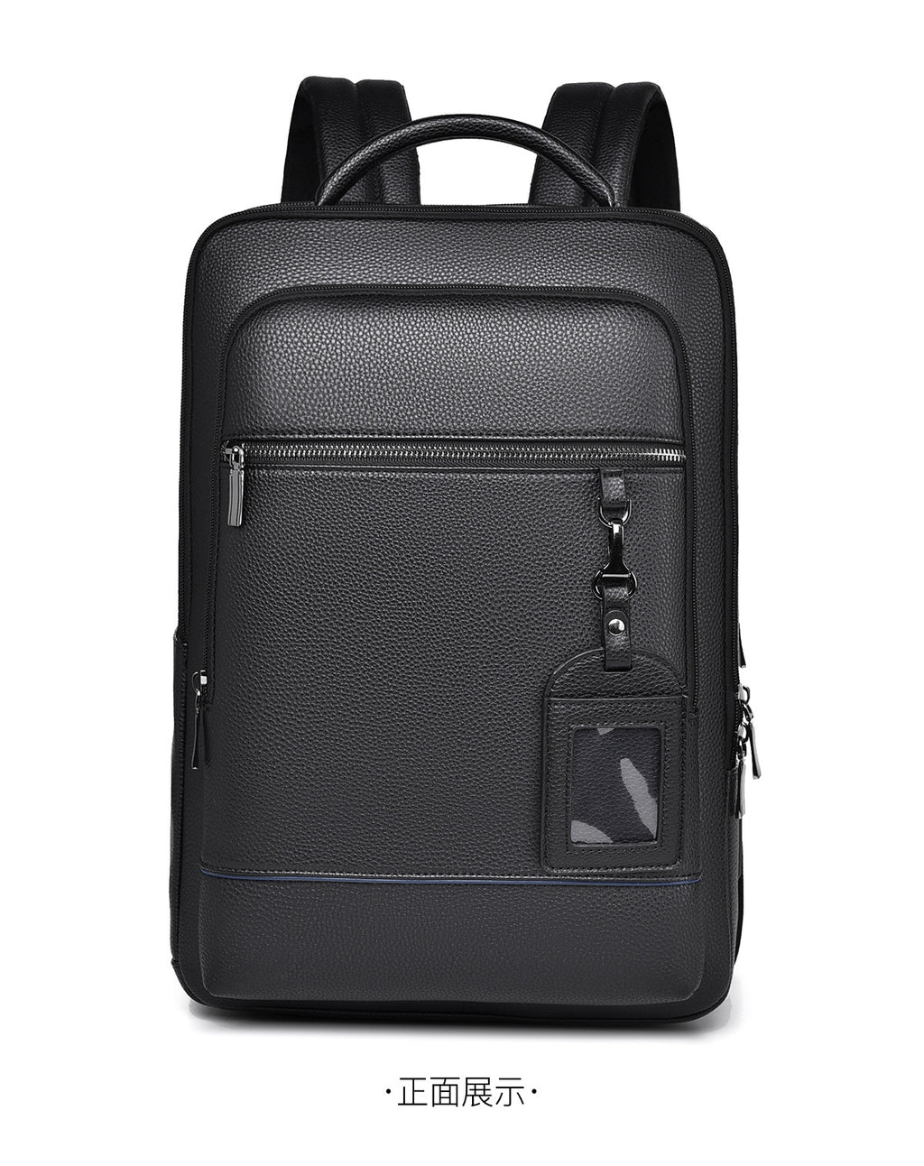 Men's Backpack Simple Cross-Border New Business Pu Water-Repellent Laptop Bag Large Capacity Backpack