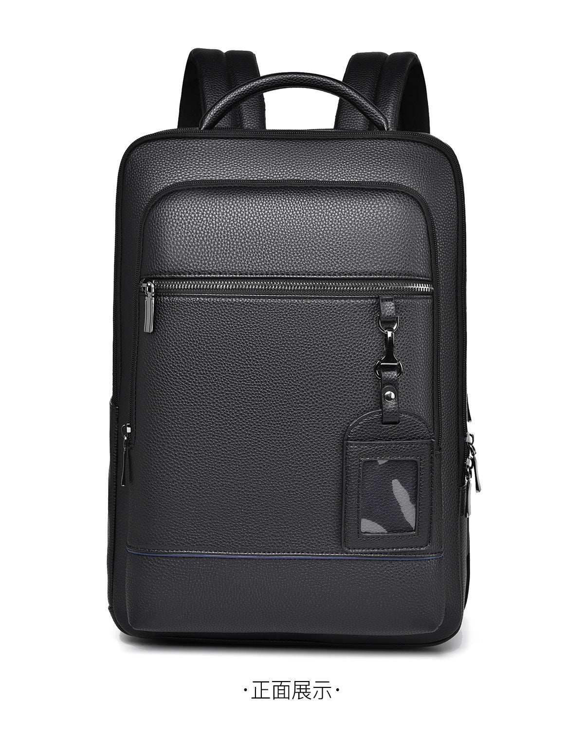 Men's Backpack Simple Cross-Border New Business Pu Water-Repellent Laptop Bag Large Capacity Backpack