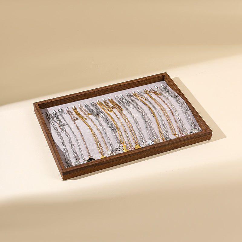 Jewelry Storage Box High-grade Exquisite Large Capacity Earrings Earrings Necklace Dressing Table Watch Jewelry Jewelry Display Stand