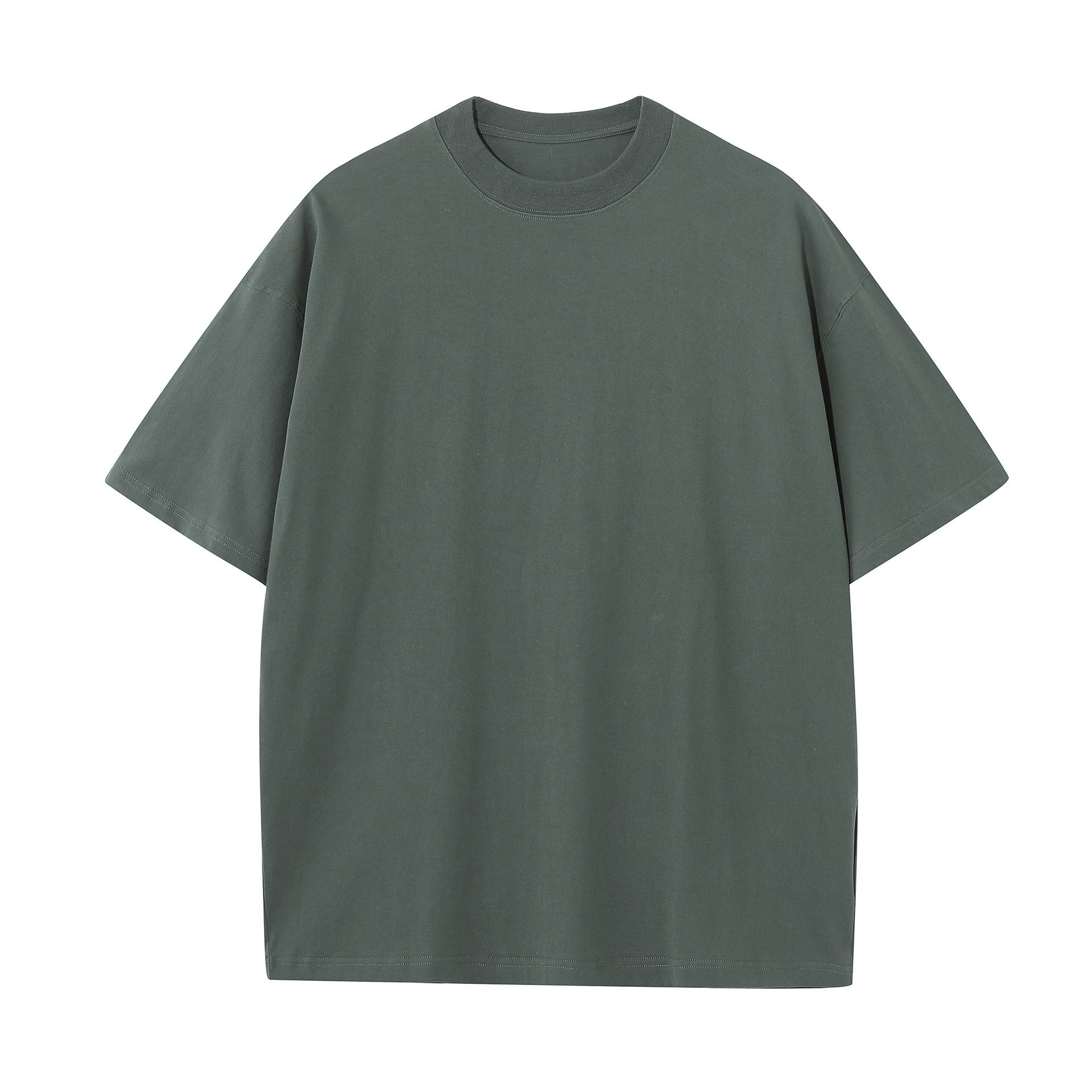 20 combed double yarn cotton 230g heavy cotton round neck short sleeve blank shirt T-shirt support printing LOGO