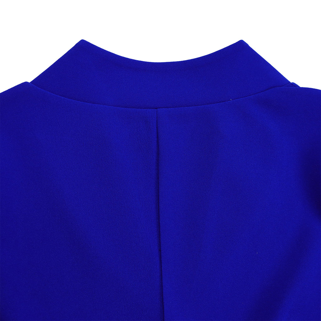 D563 Foreign Trade Cross-border Women's Clothing Summer New Short-sleeved V-neck Pleated High Waist Fashion Elegant Waist African dress