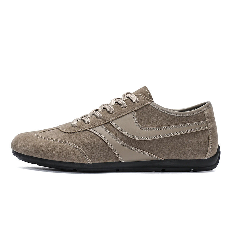 Men's Casual Shoes Fashion Vintage German Training Shoes Breathable Flat Single-layer Shoes Sports Forrest Gump Shoes Lace-up Men's Shoes Bean Shoes