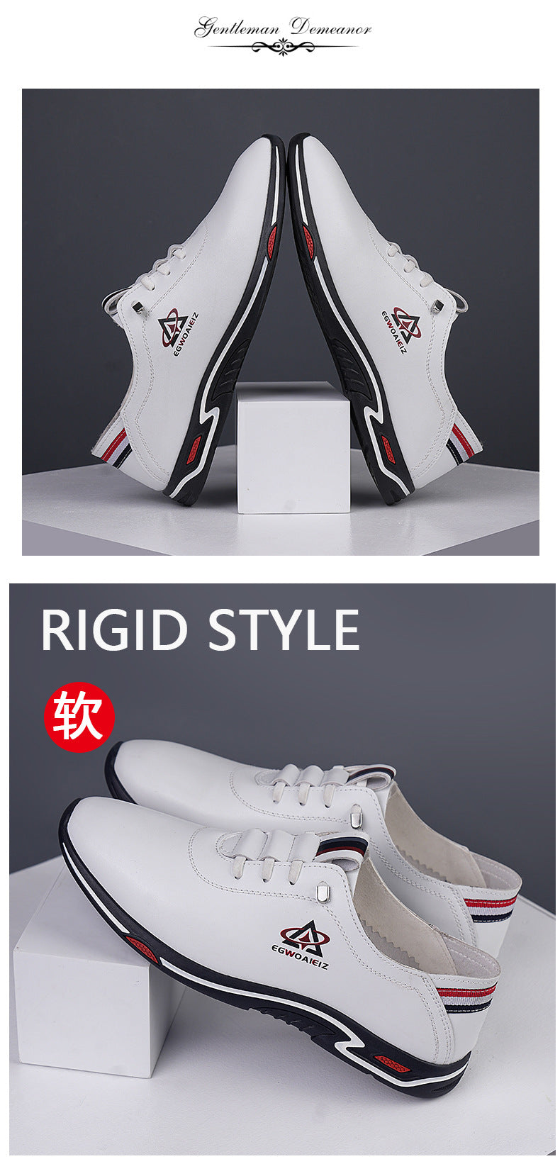 Men's Shoes All-match Casual Shoes 2025 New Hot Style Board Shoes Men's White Shoes Slip-on Lightweight Non-slip Soft Sole