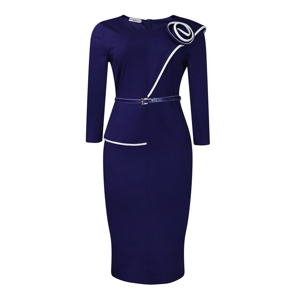 D551 Foreign Trade Women's Wear 2024 Spring New Fashion Elegant OL Tongle Pencil Skirt Hip African dress