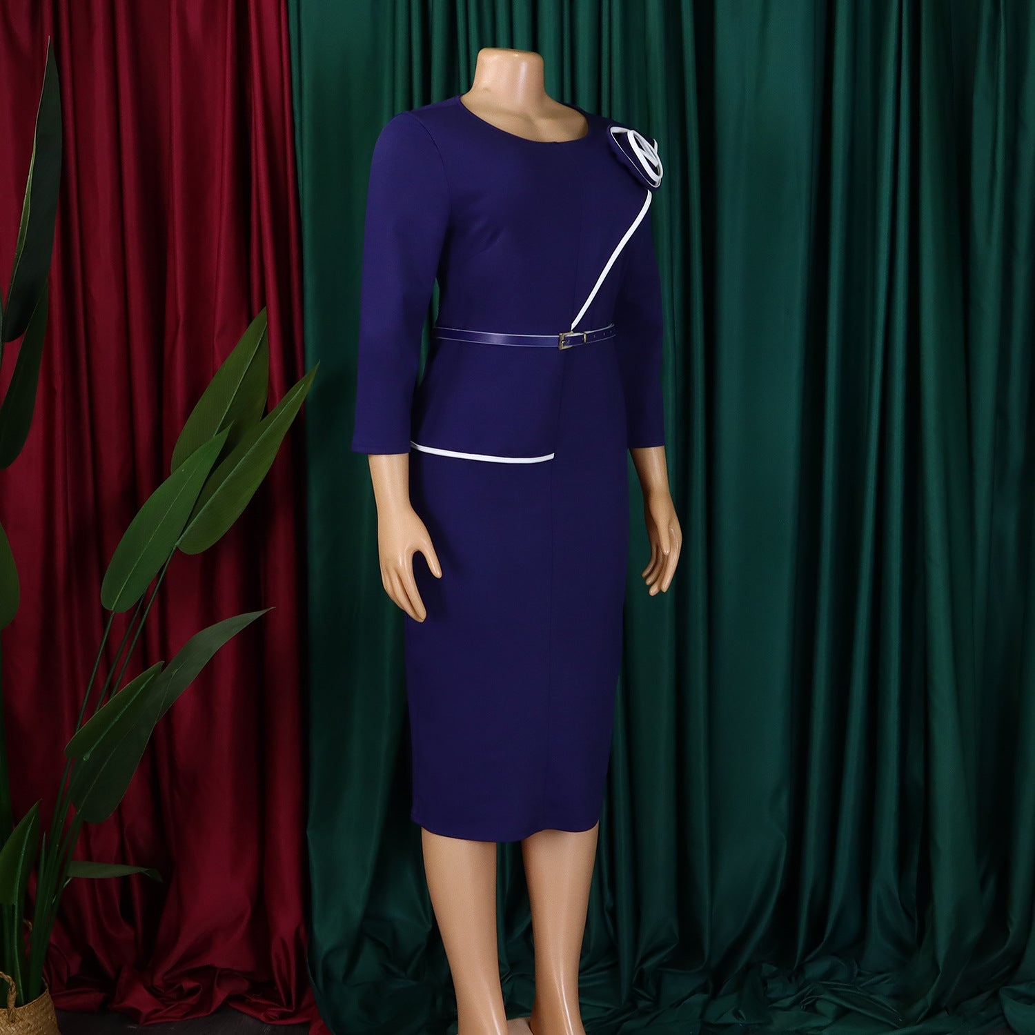 D551 Foreign Trade Women's Wear 2024 Spring New Fashion Elegant OL Tongle Pencil Skirt Hip African dress