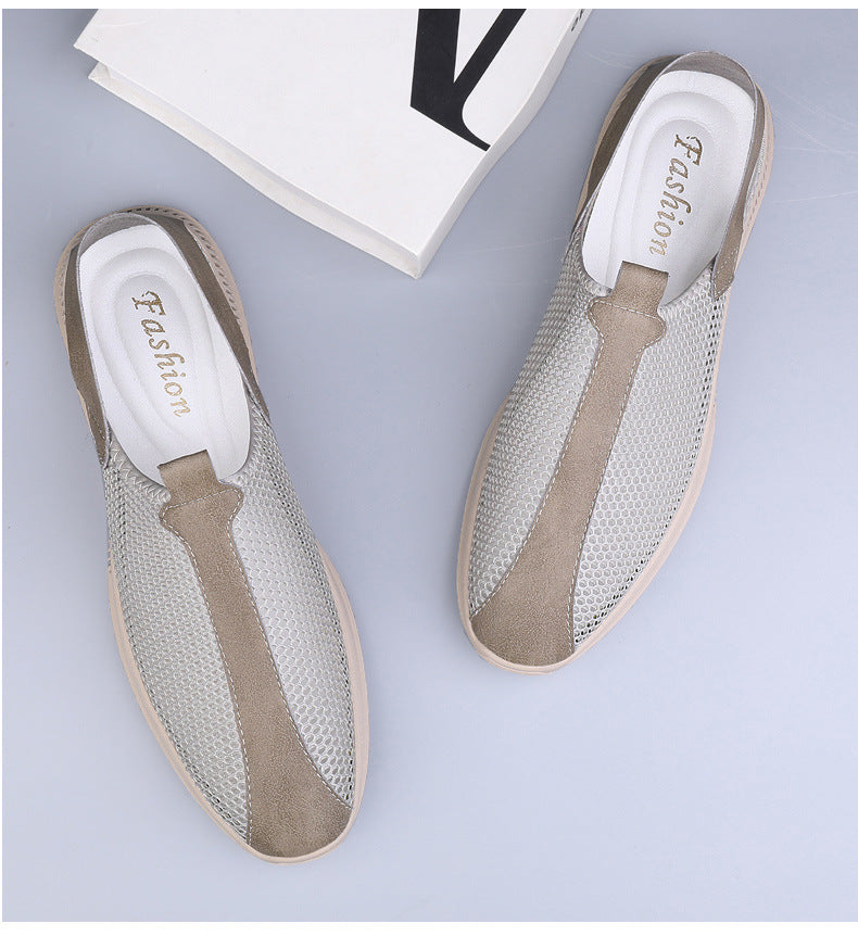 Men's new summer mesh shoes men's breathable cool shoes mesh shoes soft bottom breathable casual shoes lazy mesh men's shoes