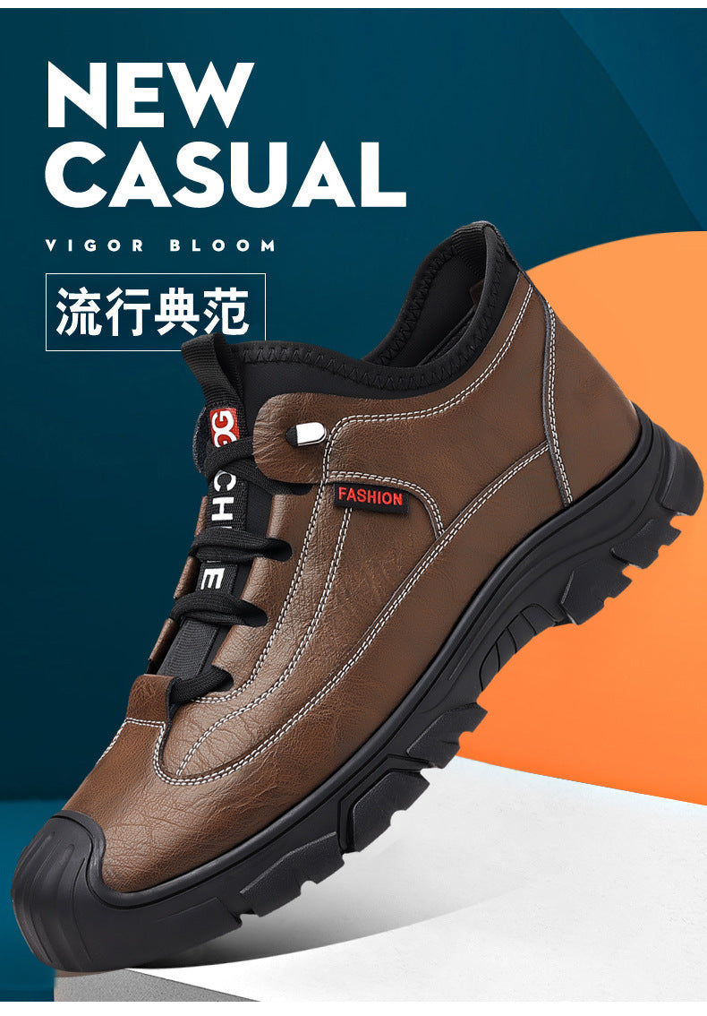 2023 autumn and winter new men's shoes fashion outdoor casual shoes hiking shoes simple trend work shoes a generation of hair