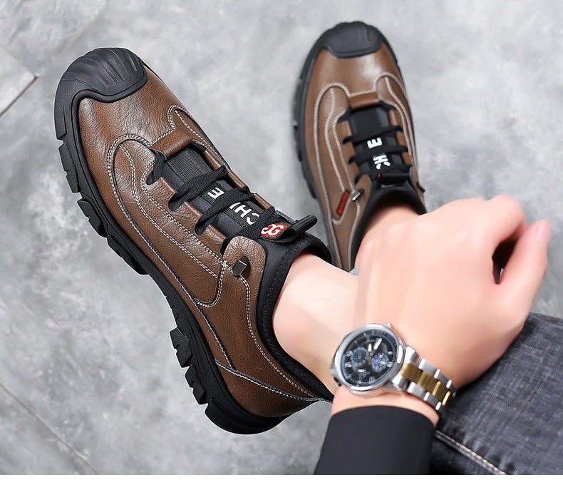 2023 autumn and winter new men's shoes fashion outdoor casual shoes hiking shoes simple trend work shoes a generation of hair
