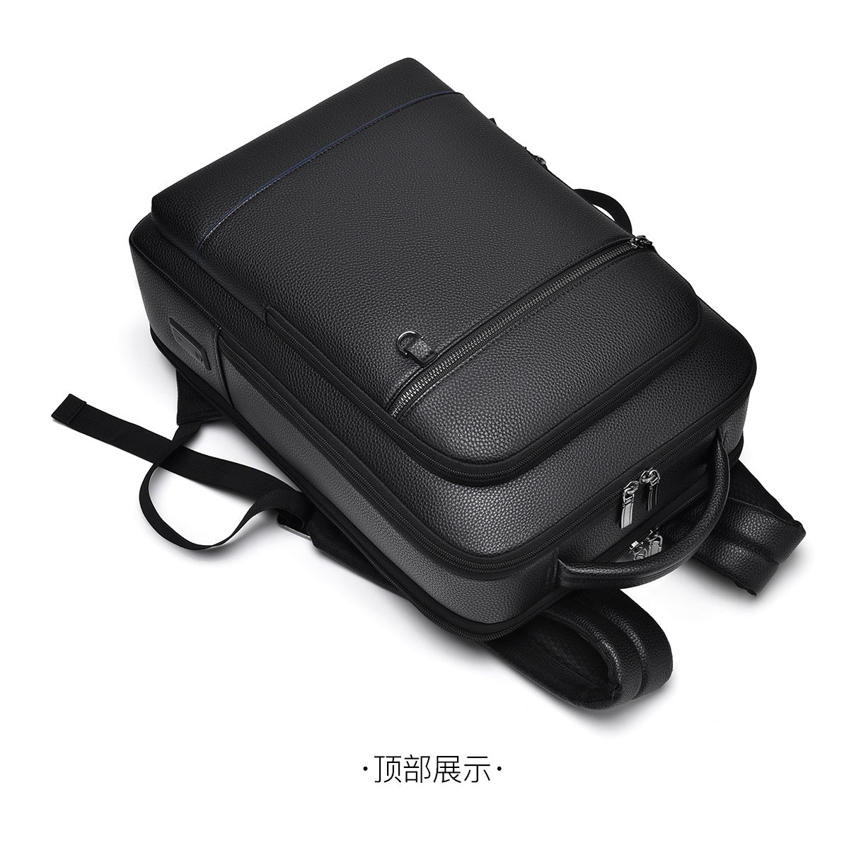 Men's Backpack Simple Cross-Border New Business Pu Water-Repellent Laptop Bag Large Capacity Backpack