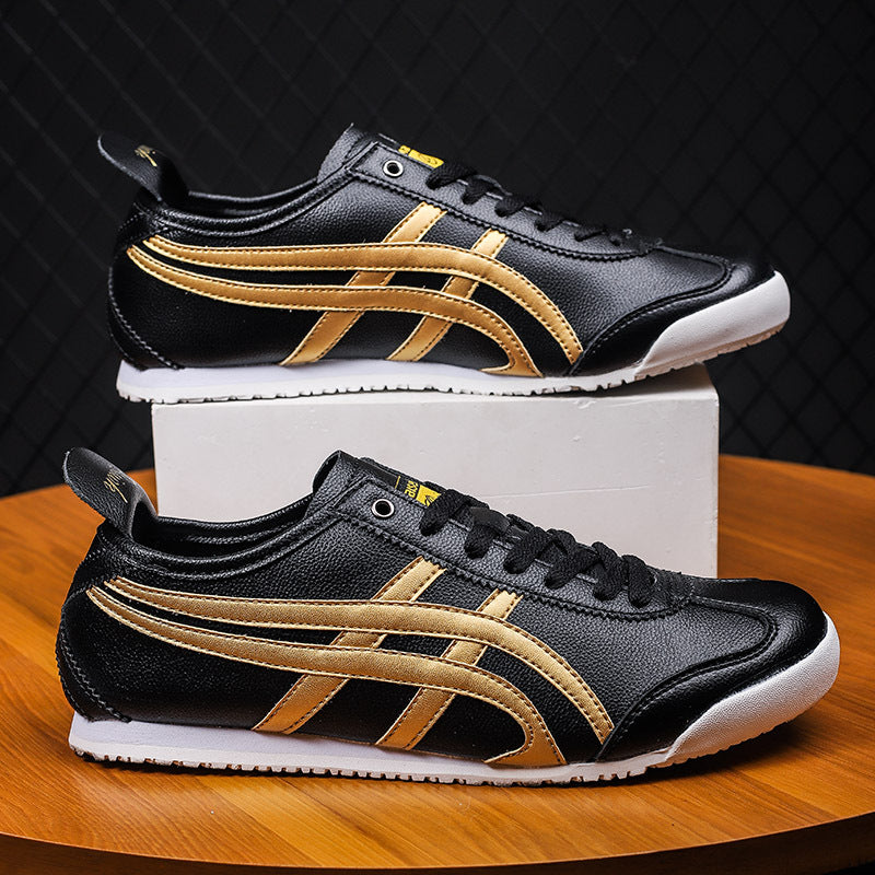Couple's New Spring First-Layer Cowhide Forrest Gump Shoes, Fashionable and Breathable Sports and Leisure Sneakers, Comfortable White Shoes