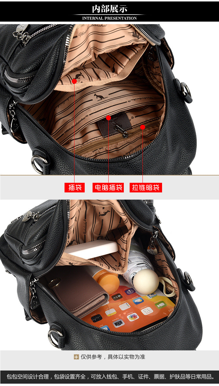 Foreign trade new shoulder bag fashion versatile large capacity backpack shopping backpack travel casual backpack wholesale women's bag