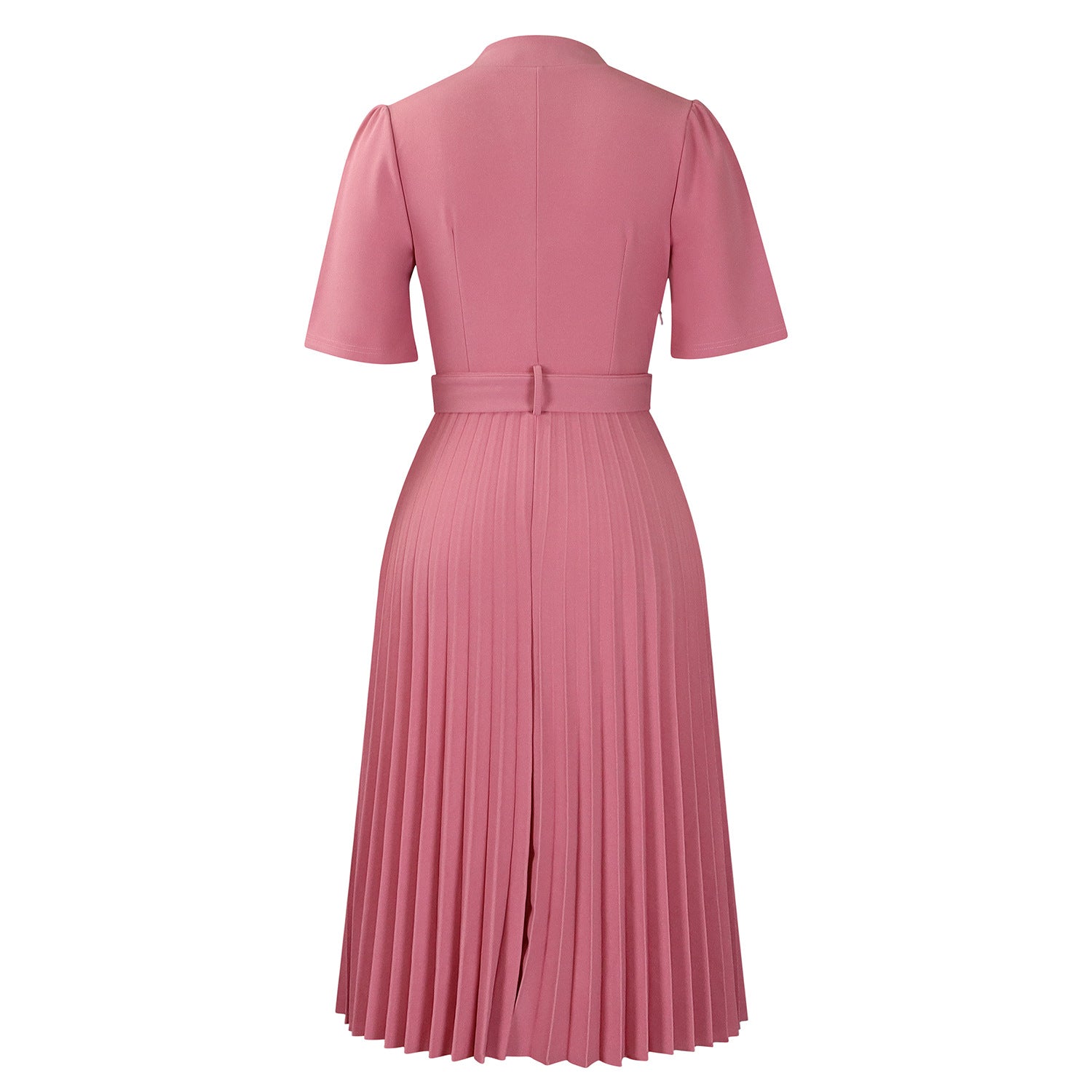 D563 Foreign Trade Cross-border Women's Clothing Summer New Short-sleeved V-neck Pleated High Waist Fashion Elegant Waist African dress