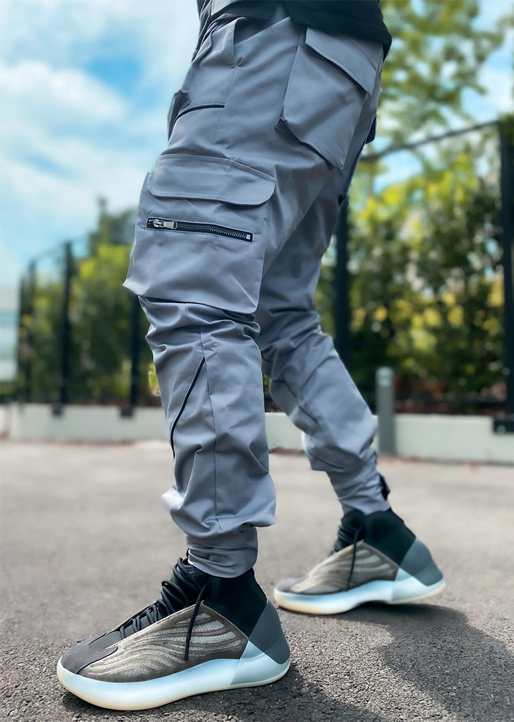 European and American Cross-border Personality Trendy Brand Loose Multi-pocket Casual Work Pants Men's Summer Cotton Men's Trousers for Foreign Trade