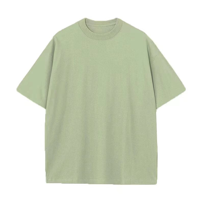 20 combed double yarn cotton 230g heavy cotton round neck short sleeve blank shirt T-shirt support printing LOGO