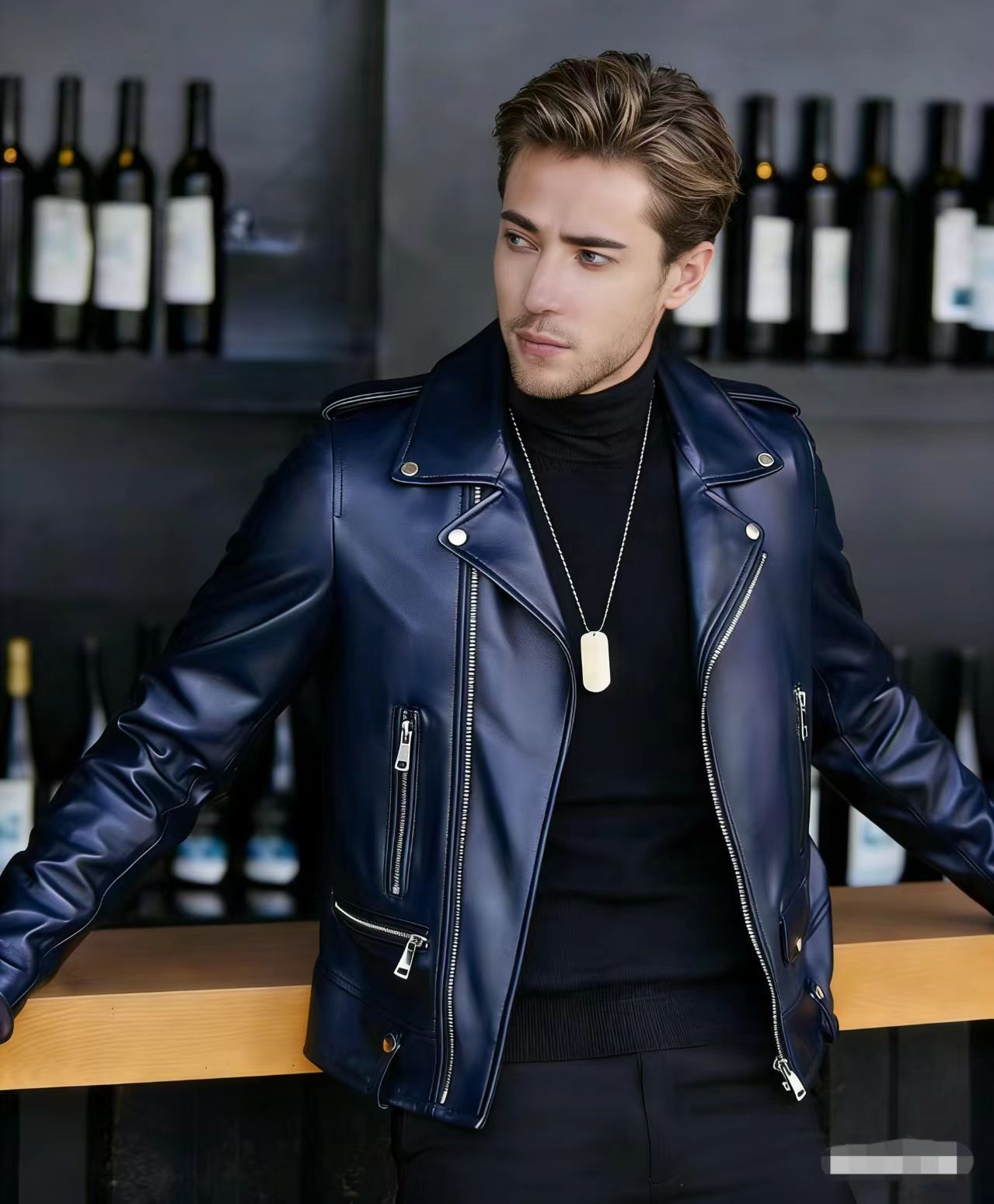 Leather-Jackets Men-Clothing