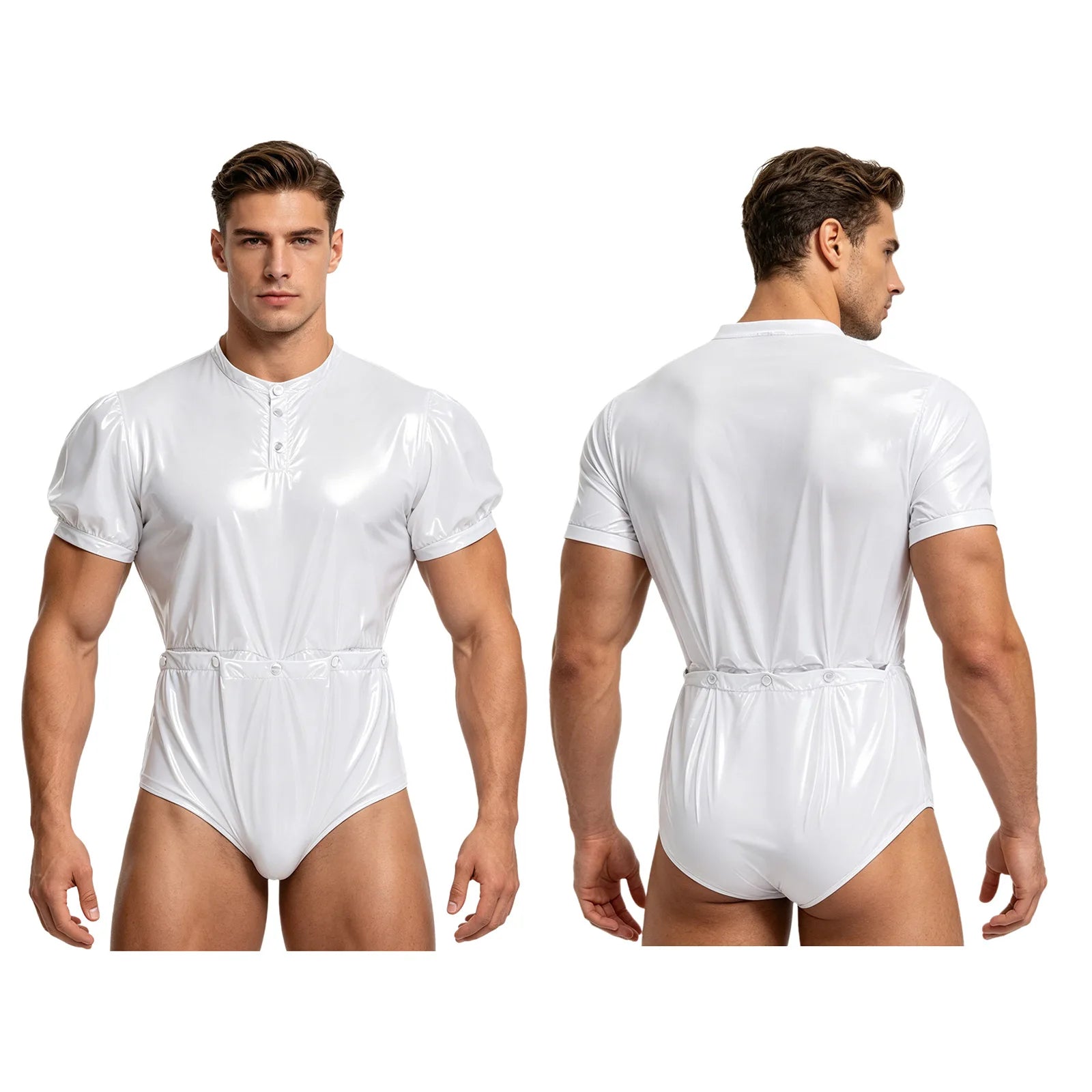 Women Men Waterproof Adaptive Bodysuit Elderly Bedridden Leak-proof Incontinence Diaper Cover Easy-to Wear Rompers Swimsuit