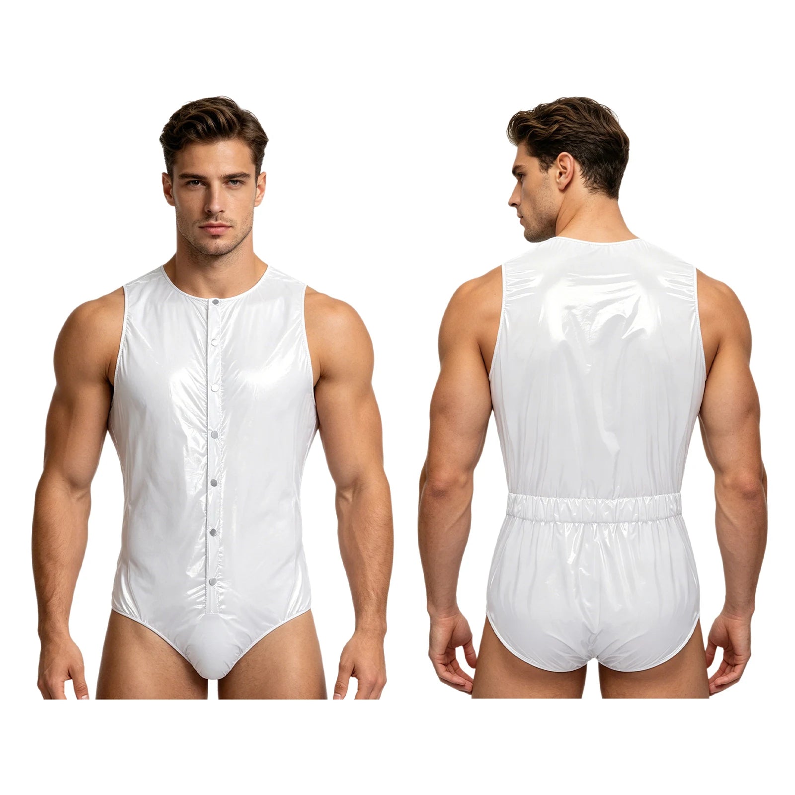 Women Men Waterproof Adaptive Bodysuit Elderly Bedridden Leak-proof Incontinence Diaper Cover Easy-to Wear Rompers Swimsuit